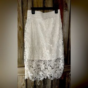 Decree white elegant Lace fitting shirt